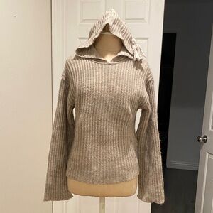 Agnes B. Taupe Hooded Sweater